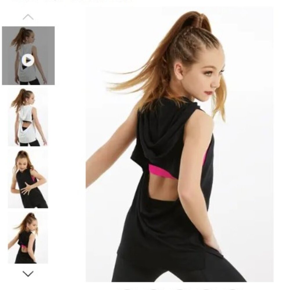 Balera PT10811 - Open Back Sleeveless Hoodie (2 sizes)